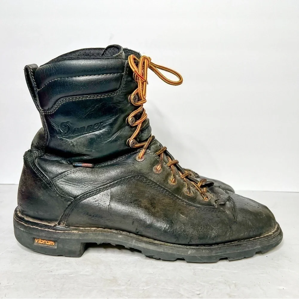 Danner Quarry USA 8” Black Leather Work Boots Size 13